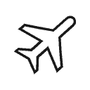 Icon of aircraft outline